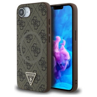 Guess 4G Ring Triangle Logo MagSafe iPhone 16e Case - Brown
