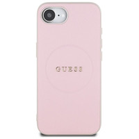 Guess Grained Ring MagSafe iPhone 16e Case - Pink