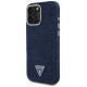 Guess Denim Triangle Logo MagSafe iPhone 16 Pro Max Case - Blue