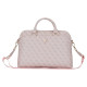 Guess 4G Zipper Pocket Triangle Logo 15" Laptop Bag - Pink