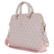 Guess 4G Zipper Pocket Triangle Logo 15" Laptop Bag - Pink
