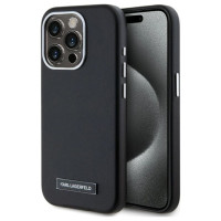Karl Lagerfeld FW Metal Plate MagSafe iPhone 15 Pro Case - Black