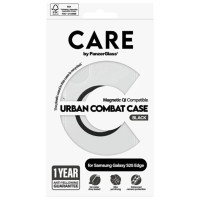 Panzerglass CARE by PanzerGlass Flagship Urban Combat Black QI Case for Samsung Galaxy S25 Edge - Transparent