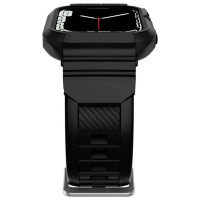 Spigen Rugged Armor Pro Case with Strap for Apple Watch 4 / 5 / 6 / 7 / 8 / SE (44/45 mm) - Black
