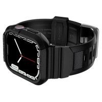 Spigen Rugged Armor Pro Case with Strap for Apple Watch 4 / 5 / 6 / 7 / 8 / SE (44/45 mm) - Black