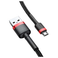 Baseus Cafule Cable durable nylon cable USB / micro USB 2A 3M black-red (CAMKLF-H91)