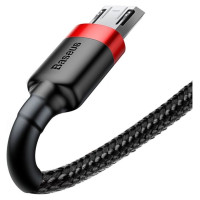 Baseus Cafule Cable durable nylon cable USB / micro USB 2A 3M black-red (CAMKLF-H91)