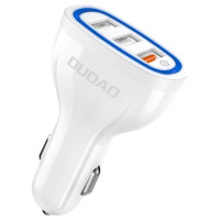 Dudao car charger quick charge Quick Charge 3.0 QC3.0 2.4A 18W 3x USB white (R7S white)