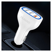 Dudao car charger quick charge Quick Charge 3.0 QC3.0 2.4A 18W 3x USB white (R7S white)