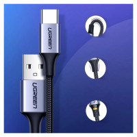 Ugreen US288 60125 USB-A / USB-C QC 3.0 3A 0.5m cable - gray