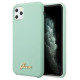 Guess GUHCN65LSLMGG iPhone 11 Pro Max green/green hard case Silicone Vintage Gold Logo