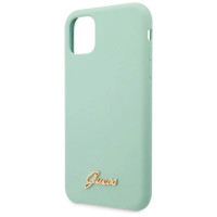 Guess GUHCN65LSLMGG iPhone 11 Pro Max green/green hard case Silicone Vintage Gold Logo