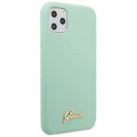 Guess GUHCN65LSLMGG iPhone 11 Pro Max green/green hard case Silicone Vintage Gold Logo