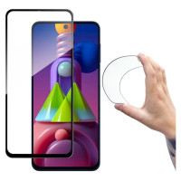 Wozinsky Full Cover Flexi Nano Glass Film Tempered Glass with Frame Samsung Galaxy M51 Black