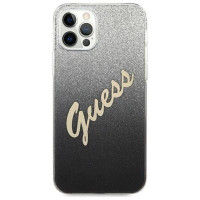 Guess GUHCP12LPCUGLSBK iPhone 12 Pro Max 6.7" black/black hardcase Glitter Gradient Script