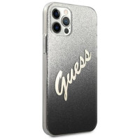 Guess GUHCP12LPCUGLSBK iPhone 12 Pro Max 6.7" black/black hardcase Glitter Gradient Script