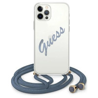 Guess GUHCP12MCRTVSBL iPhone 12/12 Pro 6.1" blue/blue hardcase Script Vintage