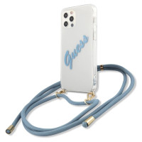 Guess GUHCP12MCRTVSBL iPhone 12/12 Pro 6.1" blue/blue hardcase Script Vintage