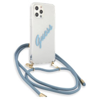 Guess GUHCP12MCRTVSBL iPhone 12/12 Pro 6.1" blue/blue hardcase Script Vintage