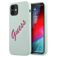 Guess GUHCP12SLSVSBF iPhone 12 mini 5.4" blue fuchsia/blue fuschia hardcase Silicone Vintage