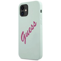 Guess GUHCP12SLSVSBF iPhone 12 mini 5.4" blue fuchsia/blue fuschia hardcase Silicone Vintage