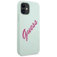 Guess GUHCP12SLSVSBF iPhone 12 mini 5.4" blue fuchsia/blue fuschia hardcase Silicone Vintage