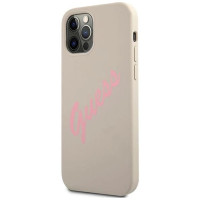 Guess GUHCP12LLSVSGP iPhone 12 Pro Max 6.7" gray pink/grey pink hardcase Silicone Vintage