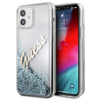 Guess GUHCP12SGLVSBL iPhone 12 mini 5.4" blue/blue hardcase Glitter Vintage Script