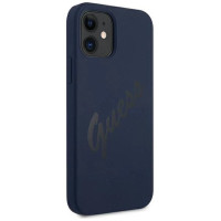 Guess GUHCP12SLSVSBL iPhone 12 mini 5.4" blue/blue hardcase Script Vintage