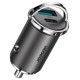 Joyroom fast car charger USB Type C / USB 45 W 5 A Power Delivery Quick Charge 3.0 AFC SCP gray (C-A35)