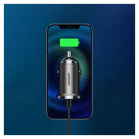 Joyroom fast car charger USB Type C / USB 45 W 5 A Power Delivery Quick Charge 3.0 AFC SCP gray (C-A35)