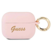 Guess GUAPSSSI AirPods Pro cover pink/pink Silicone Vintage Script