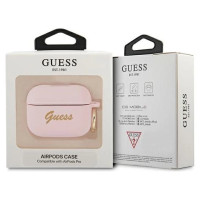 Guess GUAPSSSI AirPods Pro cover pink/pink Silicone Vintage Script