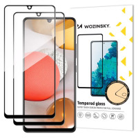 Wozinsky 2x Tempered Glass Full Glue Super Tough Screen Protector Full Coveraged with Frame Case Friendly for Samsung Galaxy A42 5G black