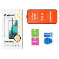Wozinsky 2x Tempered Glass Full Glue Super Tough Screen Protector Full Coveraged with Frame Case Friendly for Samsung Galaxy A42 5G black