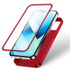 Joyroom 360 Full Case front and back cover for iPhone 13 + tempered glass screen protector red (JR-BP927 red)