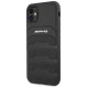 Mercedes AMG AMHCN61GSEBK iPhone 11 6.1 "black / black hardcase Leather Debossed Lines