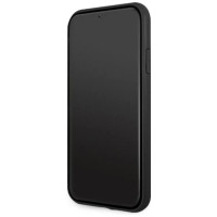 Mercedes AMG AMHCN61GSEBK iPhone 11 6.1 "black / black hardcase Leather Debossed Lines