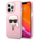 Karl Lagerfeld KLHCP13XKHTUGLP iPhone 13 Pro Max 6,7" różowy/pink hardcase Glitter Karl`s Head