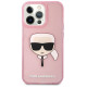 Karl Lagerfeld KLHCP13XKHTUGLP iPhone 13 Pro Max 6,7" różowy/pink hardcase Glitter Karl`s Head