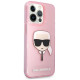 Karl Lagerfeld KLHCP13XKHTUGLP iPhone 13 Pro Max 6,7" różowy/pink hardcase Glitter Karl`s Head