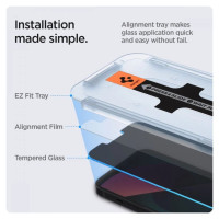 Spigen Glas.tR EZ Fit Privacy Tempered Glass for iPhone 13 Pro Max - 2 pcs.