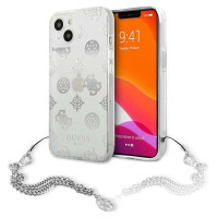 Guess GUHCP13SKPESI iPhone 13 mini 5.4" silver/silver hardcase Peony Chain Collection