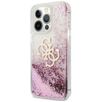 Guess GUHCP13XLG4GPI iPhone 13 Pro Max 6,7" różowy/pink hardcase 4G Big Liquid Glitter