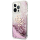 Guess GUHCP13XLG4GPI iPhone 13 Pro Max 6,7" różowy/pink hardcase 4G Big Liquid Glitter