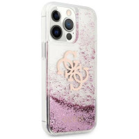 Guess GUHCP13XLG4GPI iPhone 13 Pro Max 6,7" różowy/pink hardcase 4G Big Liquid Glitter