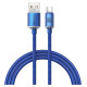 Baseus Crystal Shine Series cable USB cable for fast charging and data transfer USB Type A - USB Type C 100W 1.2m blue (CAJY000403)