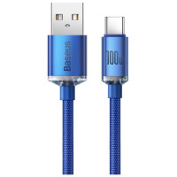 Baseus Crystal Shine Series cable USB cable for fast charging and data transfer USB Type A - USB Type C 100W 1.2m blue (CAJY000403)