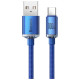 Baseus Crystal Shine Series cable USB cable for fast charging and data transfer USB Type A - USB Type C 100W 1.2m blue (CAJY000403)