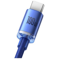 Baseus Crystal Shine Series cable USB cable for fast charging and data transfer USB Type A - USB Type C 100W 1.2m blue (CAJY000403)